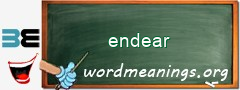 WordMeaning blackboard for endear